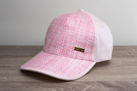 金標紙布棒球帽 (草莓粉)