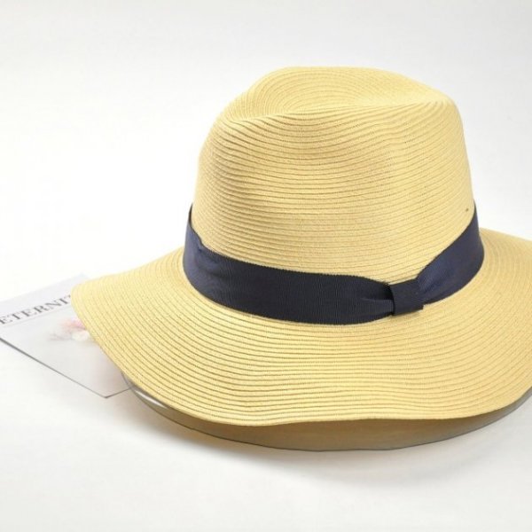 羅緞紙編紳士帽-米白