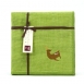 鹿刺繡布巾 - 綠色