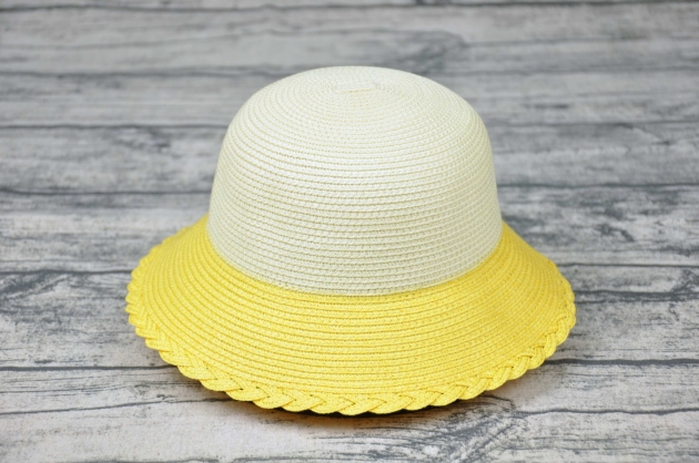 花邊淑女童帽 (水蠟黃)