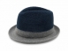 雙色簡約爵士帽-深藍灰