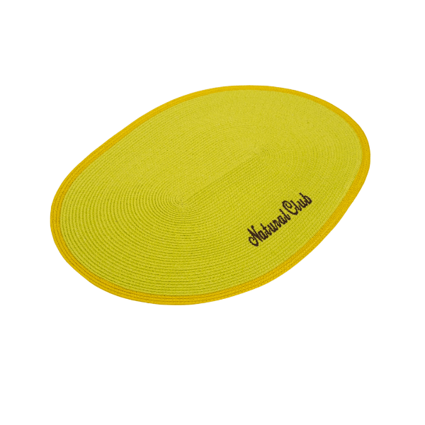 紙編帶餐墊 檸檬綠