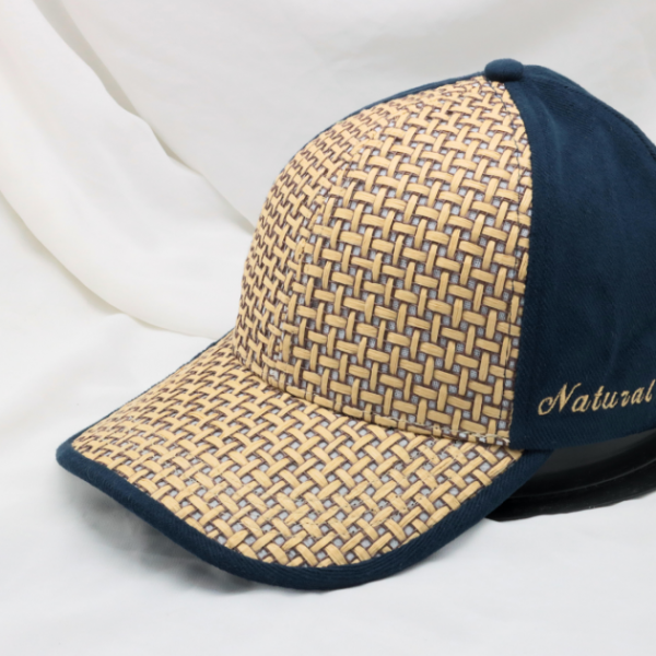 刺繡紙布棒球帽 (藤金)