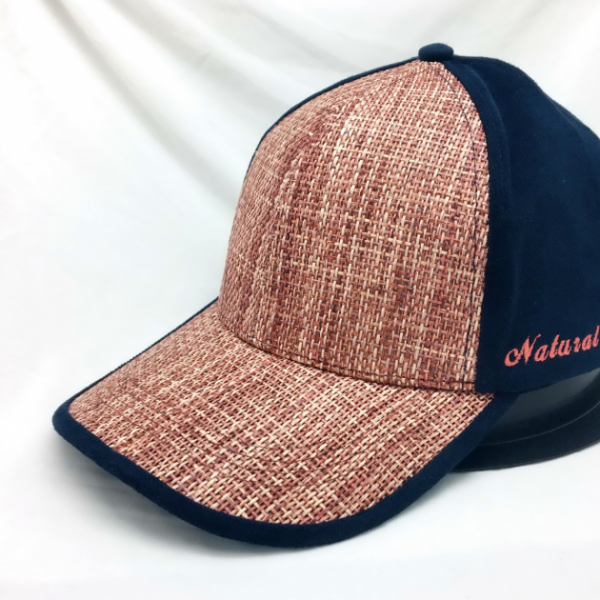 刺繡紙布棒球帽 (紅紋)